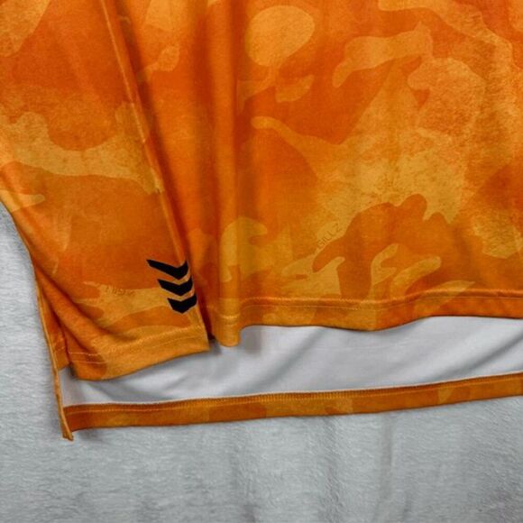 Gillz Sun Orange Men's Contender Series Long Sleeve UV Fishing Tee Size Small - Picture 3 of 12